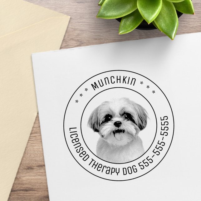 Shih Tzu Dog Foto Runde Gummistempel (Von Creator hochgeladen)