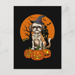Shih Tzu Dog Halloween Feiertagspostkarte