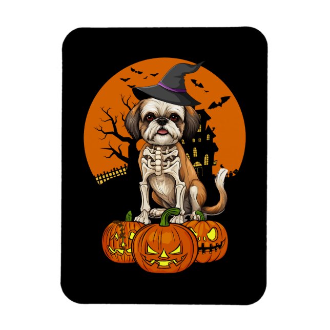 Shih Tzu Dog Halloween Magnet (Vertikal)