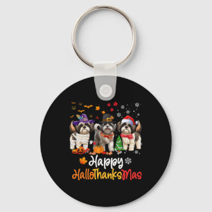 Shih Tzu Dog Halloween Weihnachtsgeschenk Hallowee Schlüsselanhänger