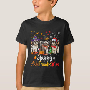 Shih Tzu Dog Halloween Weihnachtsgeschenk Hallowee T-Shirt