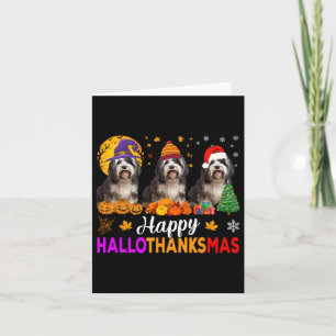 Shih Tzu Dog Halloween Weihnachtshanksmas 1 Karte
