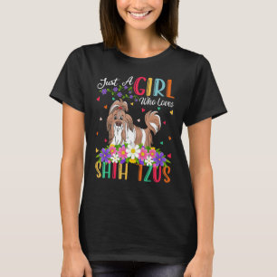 Shih Tzu Dog Just a Girl, die Shih Tzus Lieben T-Shirt