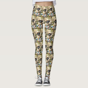 Shih Tzu Dog mit Ostereier Urlaub Leggings