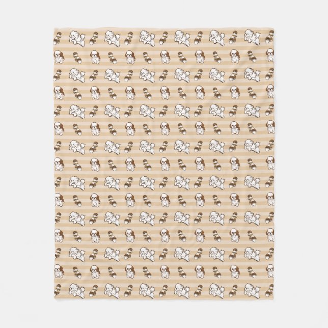 shih tzu dog pattern fleecedecke (Vorderseite)