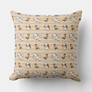 shih tzu dog pattern kissen