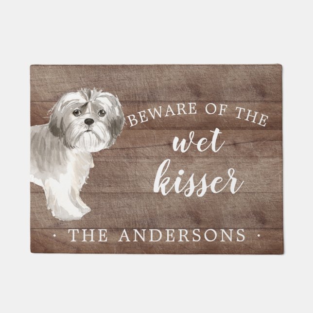 Shih tzu.Dog Personalisiert Dog Mat Fußmatte (Vorderseite)
