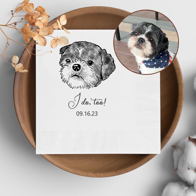Shih Tzu Dog Personalisiert I Do ToNapkins Serviette (Von Creator hochgeladen)