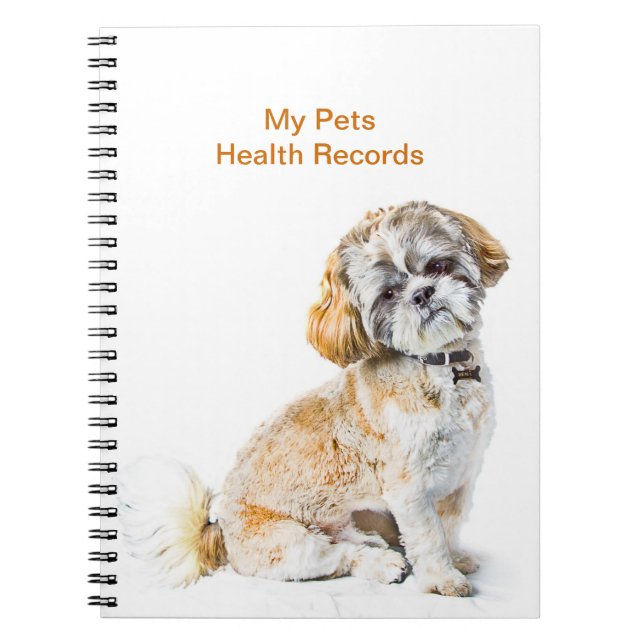 Shih Tzu Dog Pet Health Record Notizblock (Vorderseite)
