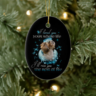 Shih Tzu Dog Pet Memorial Miss Sie Erholung des Le Keramik Ornament