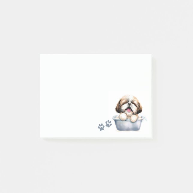Shih Tzu Dog Post-it Klebezettel (Vorderseite)