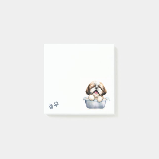 Shih Tzu Dog Post-it Klebezettel (Vorderseite)
