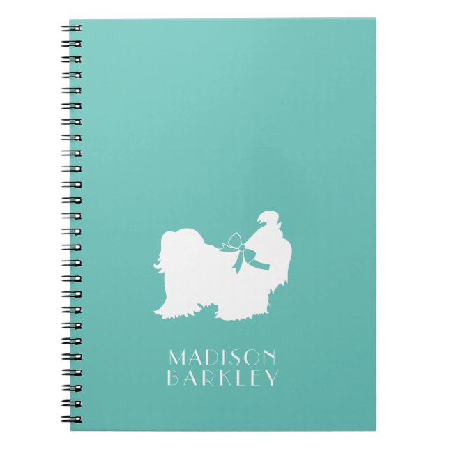 Shih-Tzu Dog Puppy Long Hair Notizblock (Vorderseite)