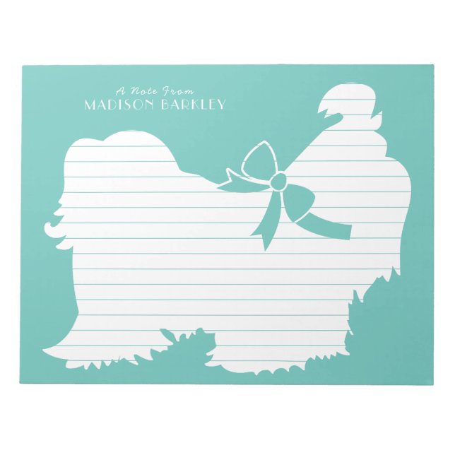 Shih-Tzu Dog Puppy Long Hair Notizblock (Vorderseite)