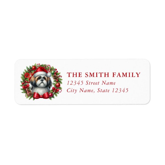 Shih Tzu Dog Return Address Labels (Vorne)