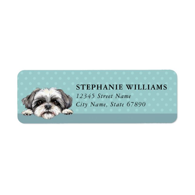 Shih Tzu Dog Return Address Labels (Vorne)