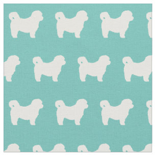 Shih Tzu Dog Silhouette Pet Aquamarin Stoff