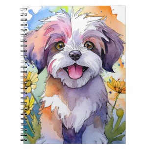 Shih Tzu Dog Spiral Notebook Notizblock