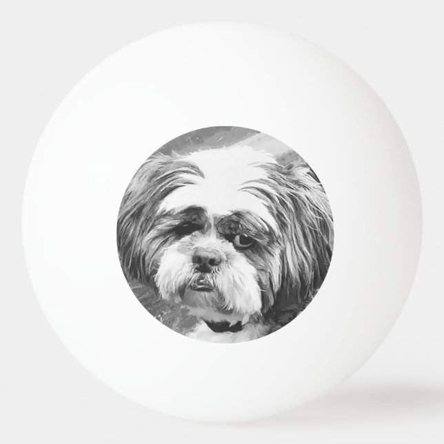 SHIH TZU DOG TISCHTENNISBALL (Vorderseite)