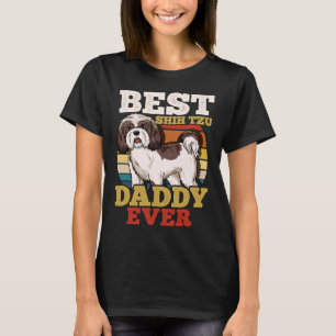 Shih Tzu Dog Vater Retro T-Shirt