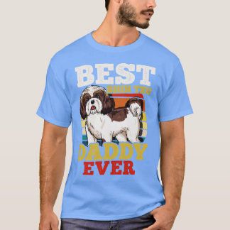 Shih Tzu Dog Vater Retro T-Shirt