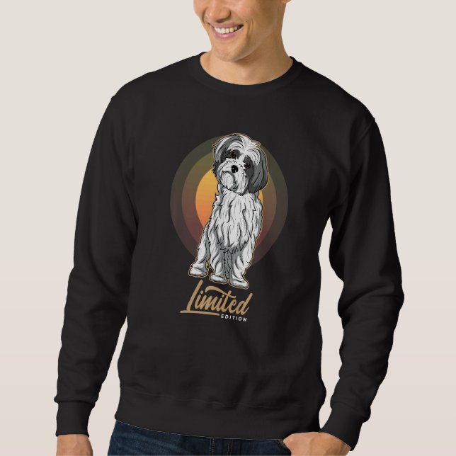 Shih Tzu Dog Vintag 70 Sweatshirt (Vorderseite)