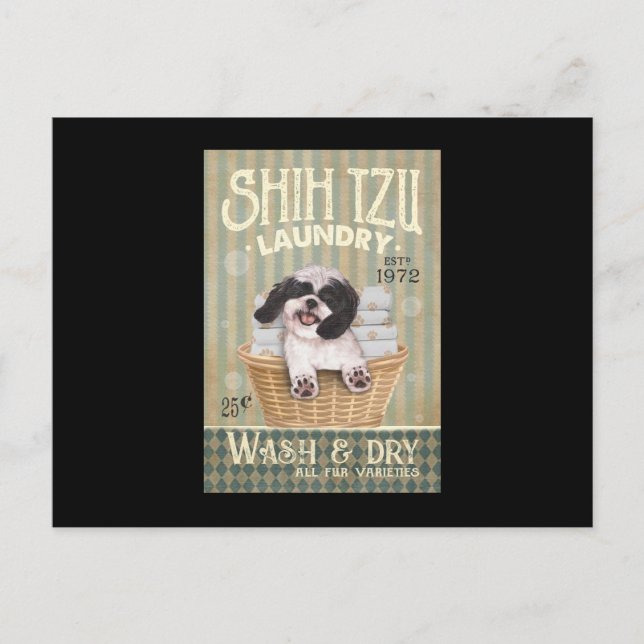 Shih Tzu Dog Wäsche Niedlich Shih Tzu Life Welppy  Postkarte (Vorderseite)