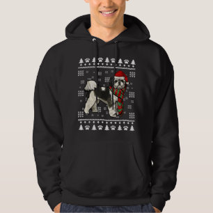 Shih Tzu Dog Weihnachtsmannmütze Weihnachten Weihn Hoodie
