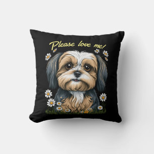 Shih-Tzu-Drehkissen mit anpassbarem Text Kissen