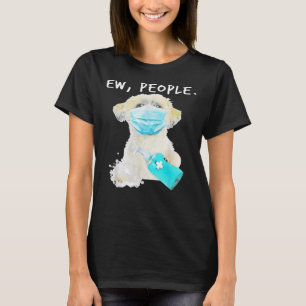 Shih Tzu Ew Leute tragen eine Gesichtsmaske T-Shirt
