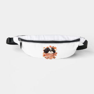 Shih Tzu Fall Dog Autumn Leaves Erntedank Copy Bauchtasche