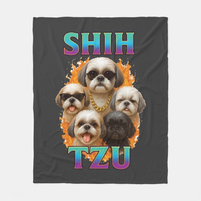 Shih Tzu  Fleecedecke (Vorderseite)