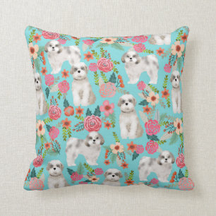shih tzu florals Kissen Hund Dekor niedlich Hund