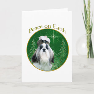 Shih Tzu Frieden Feiertagskarte