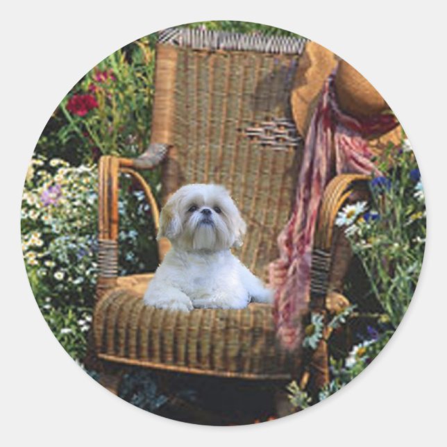 Shih Tzu Garden Sticker (Vorderseite)