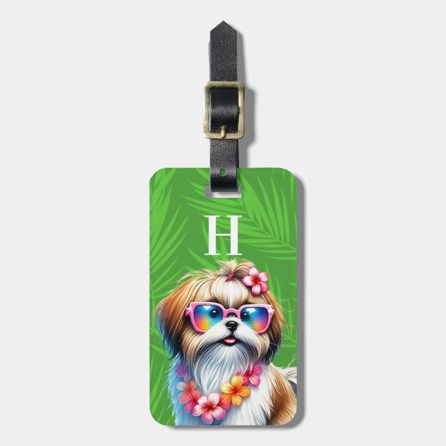 Shih Tzu-Gepäckanhänger Gepäckanhänger (Vorderseite vertikal)