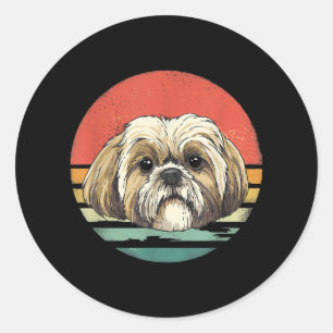 Shih Tzu Geschenk für Shih Tzu-Hundezüchter-Lieb Runder Aufkleber