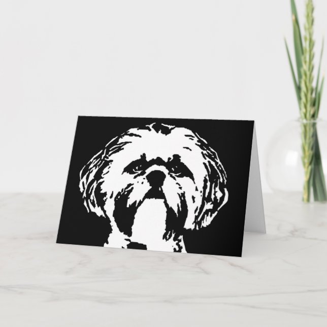Shih Tzu Geschenke - Karte (Vorderseite)