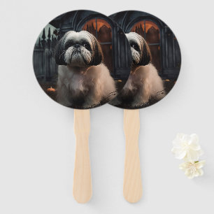 Shih Tzu Halloween Beängstigend Fächer