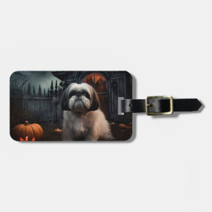 Shih Tzu Halloween Beängstigend Gepäckanhänger