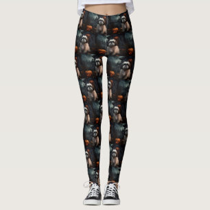 Shih Tzu Halloween Beängstigend Leggings