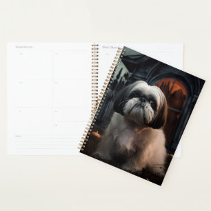 Shih Tzu Halloween Gruselig Planer