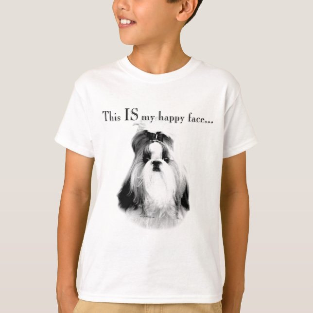 Shih Tzu Happy Face T-Shirt (Vorderseite)