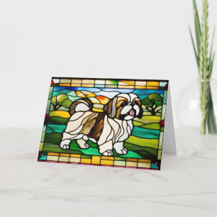 Shih Tzu-Hartglaskarte Karte