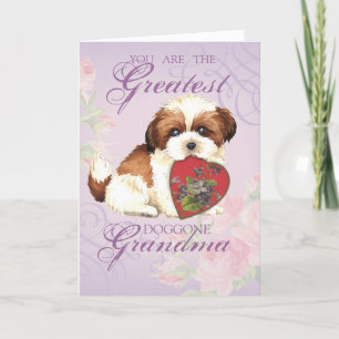 Shih Tzu Heart Grandma Karte