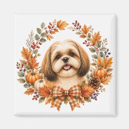 Shih Tzu Herbstkranz Magnet