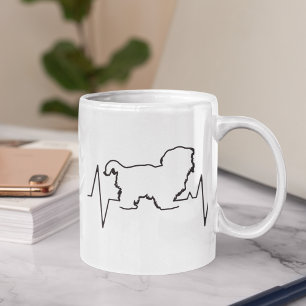Shih Tzu Herzschlag-Hundeliebhaber zum Valentinsta Kaffeetasse