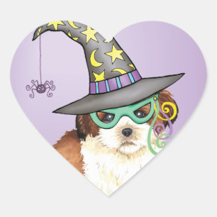 Shih Tzu Hexch Herz-Aufkleber