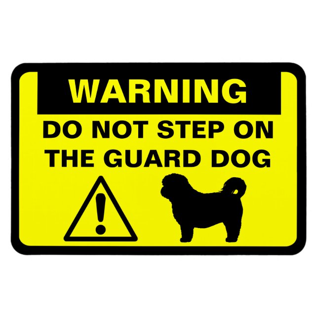 Shih Tzu Humore Guard Hundeschwarnung Magnet (Horizontal)