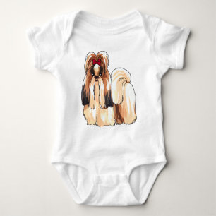 Shih Tzu Hund Baby Strampler